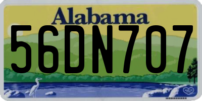 AL license plate 56DN707