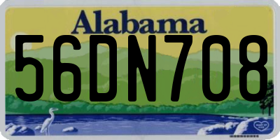 AL license plate 56DN708