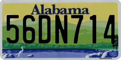 AL license plate 56DN714