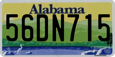 AL license plate 56DN715