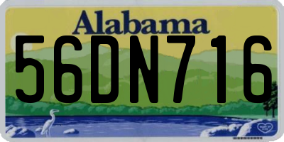 AL license plate 56DN716