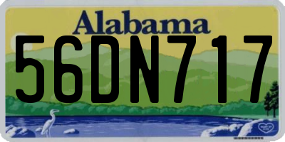 AL license plate 56DN717
