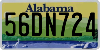 AL license plate 56DN724