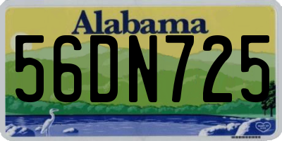 AL license plate 56DN725