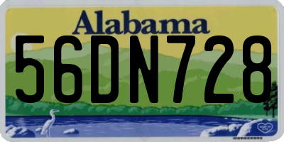 AL license plate 56DN728