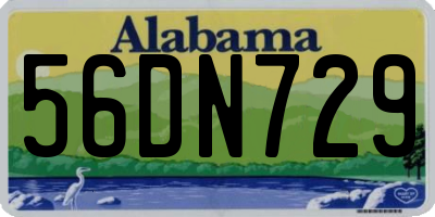 AL license plate 56DN729