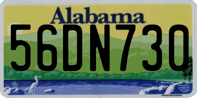 AL license plate 56DN730