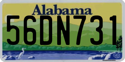 AL license plate 56DN731