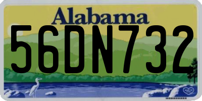 AL license plate 56DN732