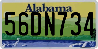AL license plate 56DN734
