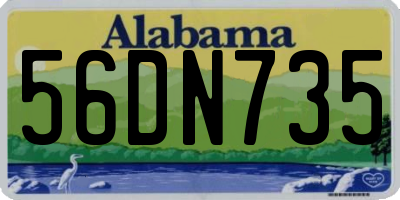 AL license plate 56DN735
