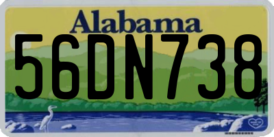 AL license plate 56DN738
