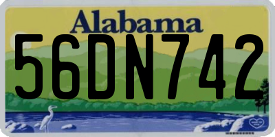 AL license plate 56DN742