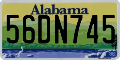 AL license plate 56DN745