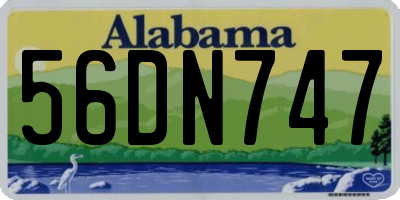 AL license plate 56DN747