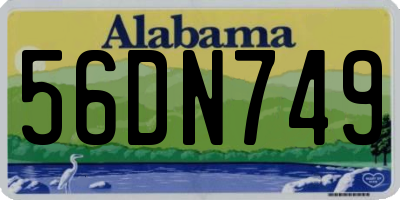 AL license plate 56DN749