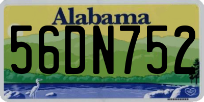 AL license plate 56DN752