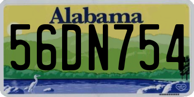AL license plate 56DN754