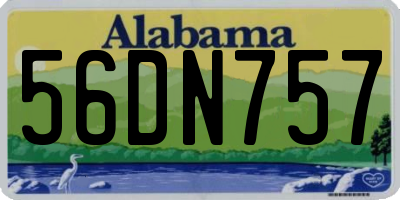 AL license plate 56DN757