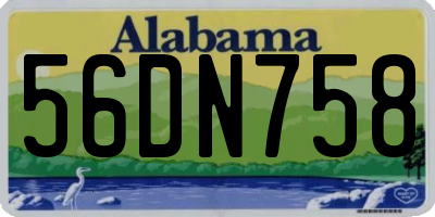 AL license plate 56DN758