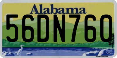 AL license plate 56DN760