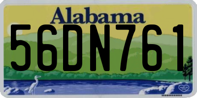 AL license plate 56DN761