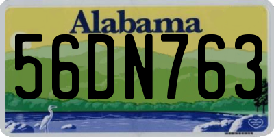AL license plate 56DN763