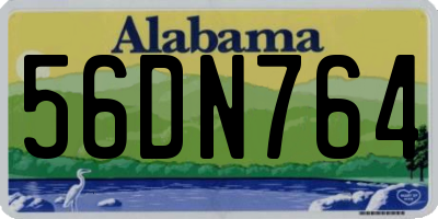 AL license plate 56DN764