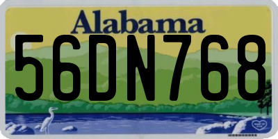 AL license plate 56DN768
