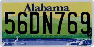 AL license plate 56DN769