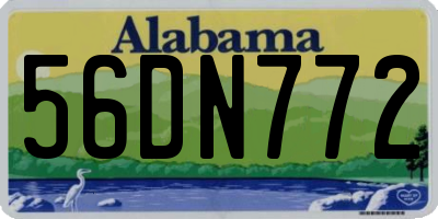 AL license plate 56DN772