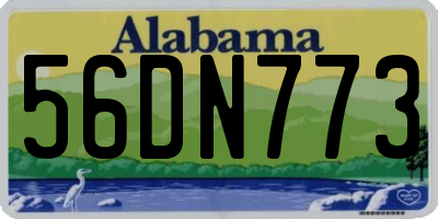 AL license plate 56DN773