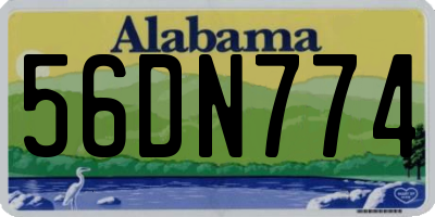 AL license plate 56DN774