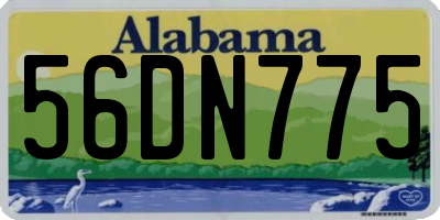 AL license plate 56DN775