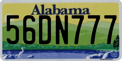 AL license plate 56DN777