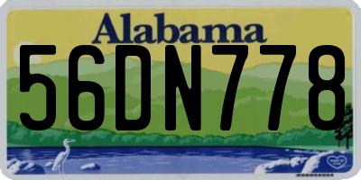 AL license plate 56DN778
