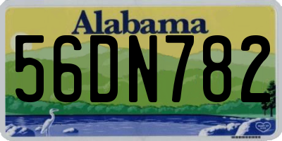 AL license plate 56DN782