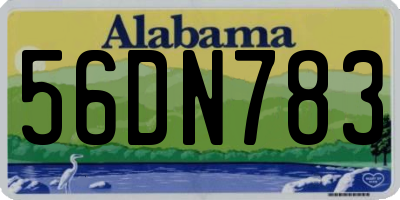 AL license plate 56DN783