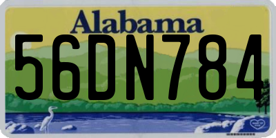 AL license plate 56DN784