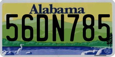 AL license plate 56DN785