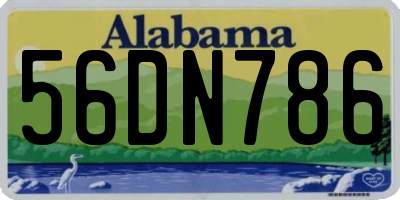 AL license plate 56DN786