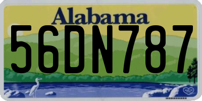 AL license plate 56DN787