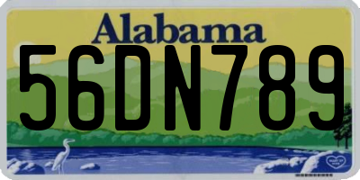 AL license plate 56DN789