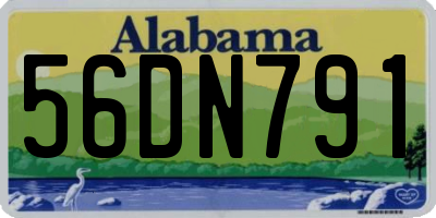 AL license plate 56DN791
