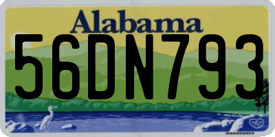 AL license plate 56DN793