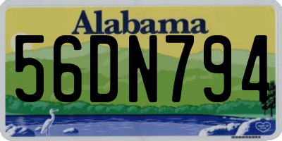 AL license plate 56DN794