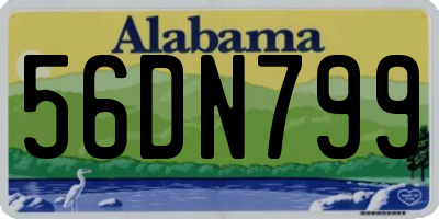 AL license plate 56DN799