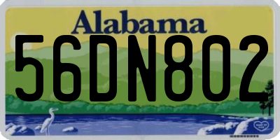 AL license plate 56DN802