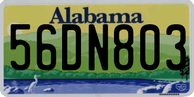 AL license plate 56DN803