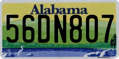 AL license plate 56DN807